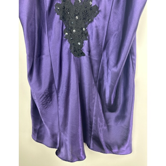 Cacique Satin Sleep Slip Dress Lingerie Chemise Purple Nighty Plus Size 18/20 - Picture 15 of 16